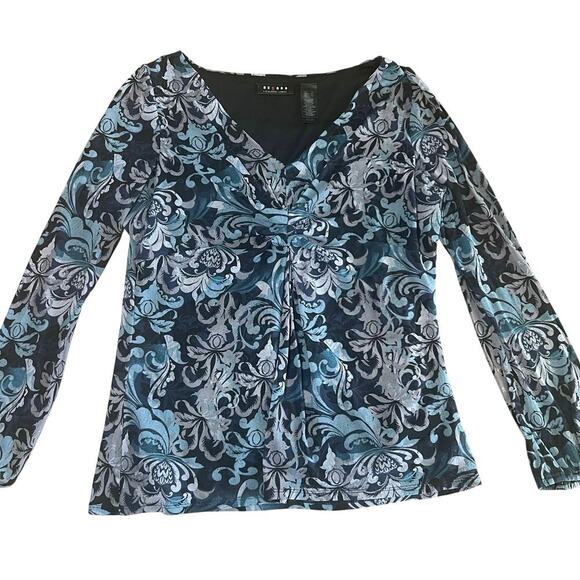 Liz Clairborne Axcess Mesh Paisley top Size XL - Picture 1 of 3